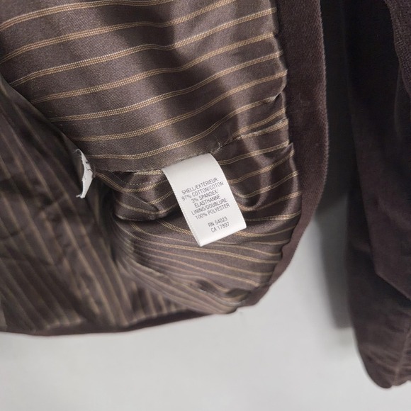 Old Navy Jacket Womens XL Brown Velvet Double Breasted Peacoat Coat Fall Y2K - Picture 5 of 12